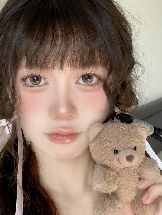 chocoing月抛 奶味炼乳 棕/樱花铃铛 粉 14.2mm 一副2片 商品图0