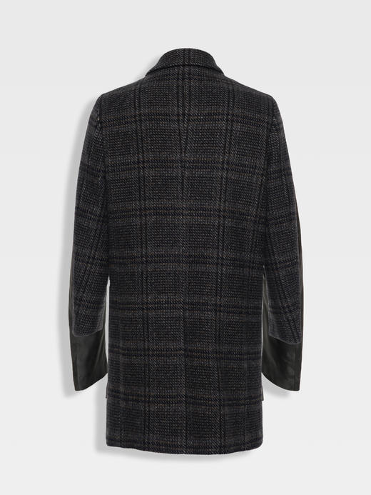 callisto咖色羊毛羊绒混色编织大衣 商品图1