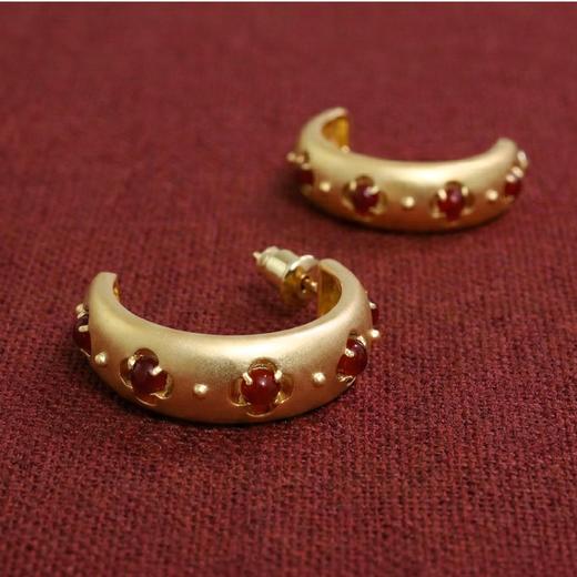 含晖·玲珑系列-镂空宝石耳环 商品图13