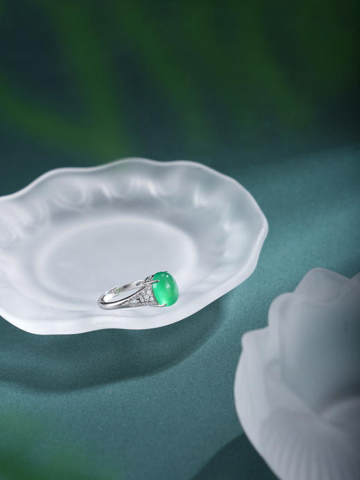 子佩集【绿漪星辰】银S925戒指【JZ017478】五角星绿玉髓2602 商品图4