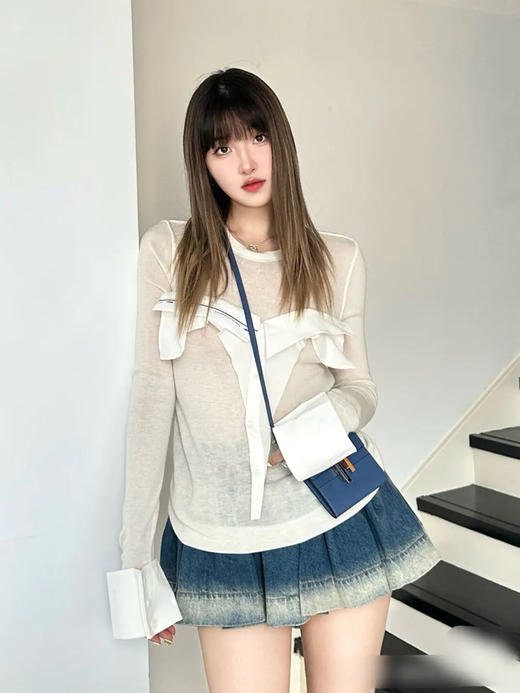 爱马仕 cinhetic mini 山羊皮 蓝色 珐琅扣 斜挎包 商品图3