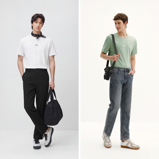 商场同款|森马短袖T恤男夏基础百搭圆领2026新款精致时尚字母上衣 商品图4