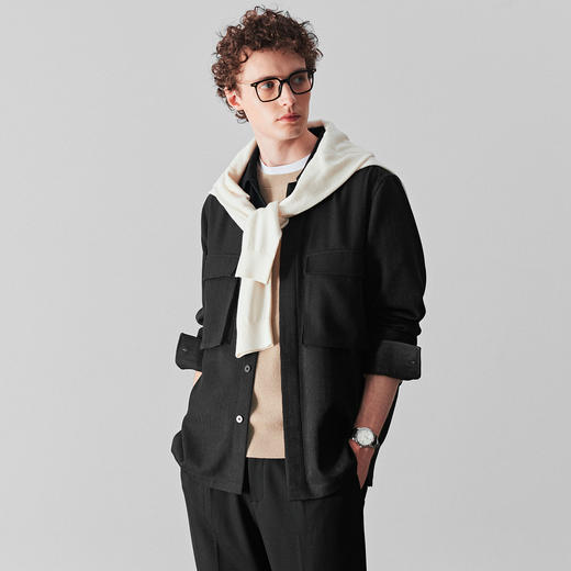 进口人字纹衬衫外套 商品图4