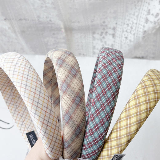 韩版布艺格纹侧饰发箍-纪念日百货门店同款169393532 商品图4