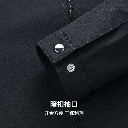 【含羊毛】圣得西高端商务立领夹克外套男款2026新款春季行政上衣 商品图7