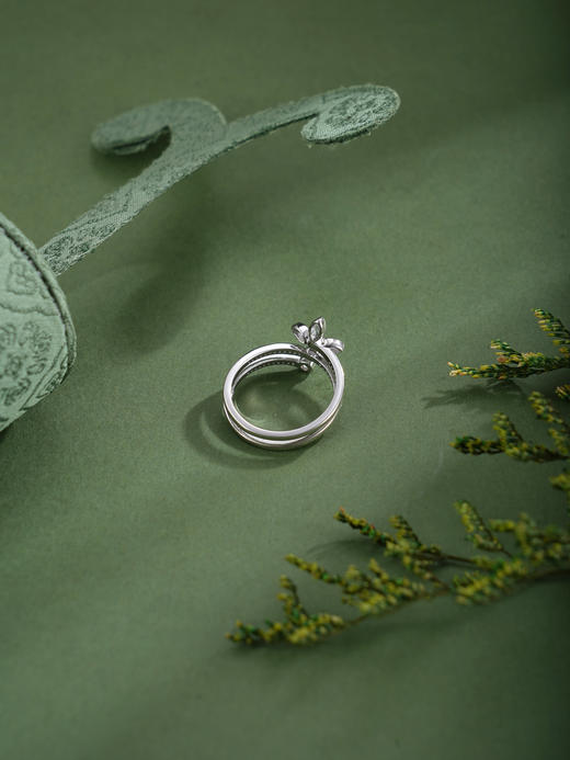 子佩集【静盼花开】银S925戒指【JL071261】时尚四叶草时尚2602 商品图4