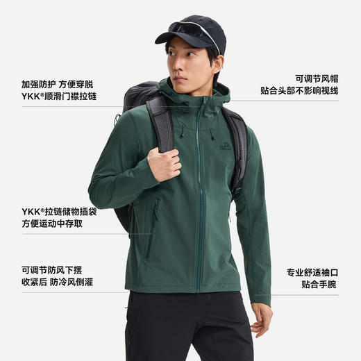 【风盾P26】伯希和户外软壳衣男新款CORDURA轻量耐磨徒步登山外套 商品图3