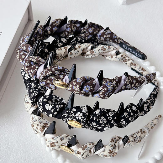 韩版碎花缠绕倒梳发箍女2026新款高颅顶显脸小压发卡洋气时尚头箍-纪念日百货门店同款169647969 商品图0