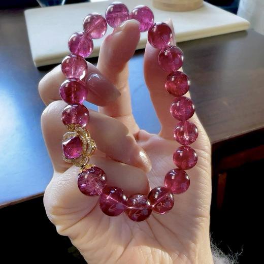 10mm单圈桃红碧玺手串 商品图5