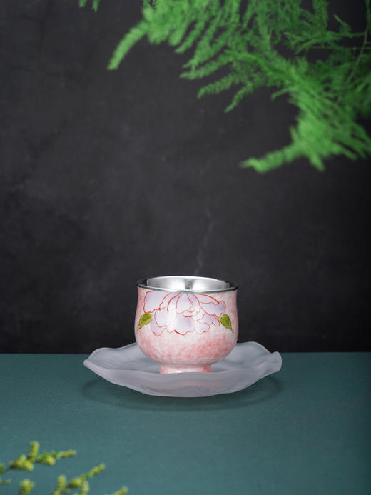 子佩集【时和岁稔】银S990摆件【TZYF048】茶具多规格四叶草牡丹竹子莲花茶杯2602 商品图6
