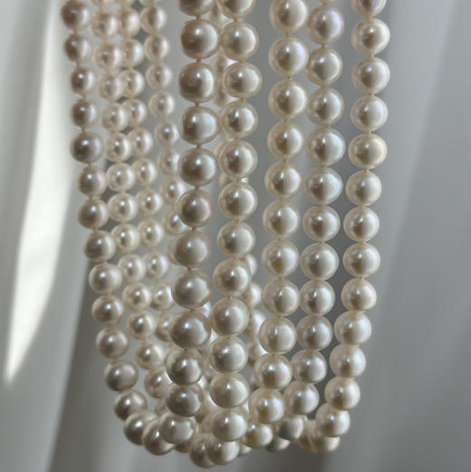 淡水珍珠项链 近圆强光 几乎无暇 细微微瑕 约8mm 配件S925银 商品图1