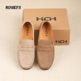 和诚行2026春季新款一脚蹬复古时尚舒适套脚皮鞋男式休闲鞋0440182