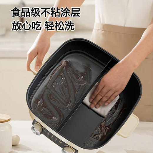 九阳秒涮鸳鸯电火锅家用多功能速沸电热锅不粘煎炒一体电煮锅火锅 商品图8