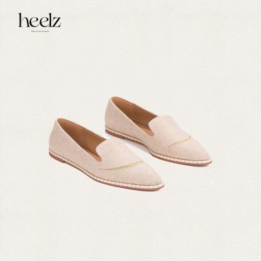 heelz设计师手工鞋履 ｜竹叶亚麻平底乐福鞋 0.8公分 商品图2