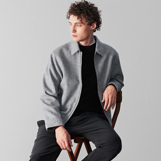 羊毛人字纹行政夹克 商品图1