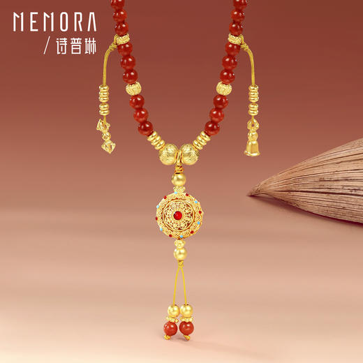 【新品首发】灵转八宝足金南红手串手链 女性礼物【按克计价黄金3】MEMORA诗普琳GB315801 商品图12