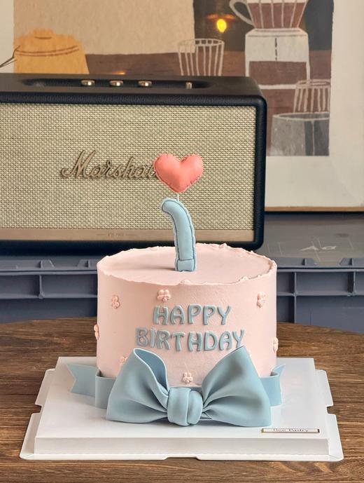 周岁蝴蝶结蛋糕D款 加高 商品图0
