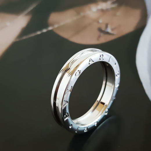 【95新】BVLGARI宝格丽B.zero1系列AN852423白金单环弹簧戒指62号中性款060226NJS40 商品图4