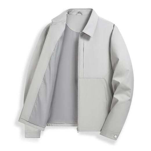 【易打理】圣得西简约翻领夹克男2026春季新款韩系拉链开衫外套 商品图13