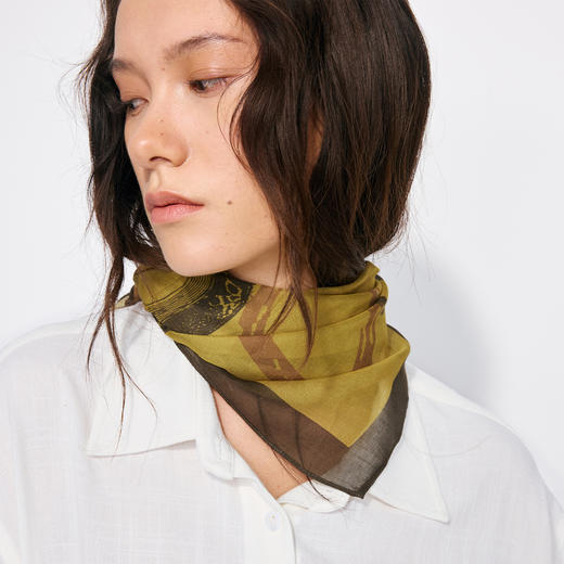 NUTH“骏影”复古马术印花丝巾披肩外搭方巾女（发货/预售时间同步天猫） 商品图1