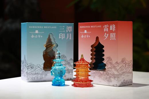 杭州西湖东坡学士 三潭印月雷峰夕照发光琉璃冰箱贴 商品图0