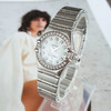 【95新】OMEGA 欧米茄1460.75.00石英机芯22MM（女款）星座系列精钢；镶嵌钻石表圈010226NJS02 商品缩略图1