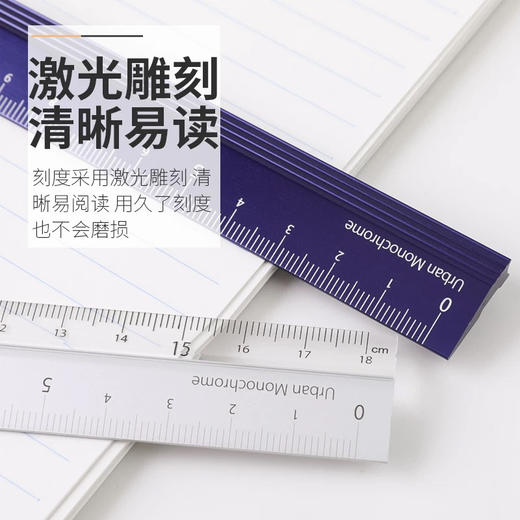 国誉WSG—CLU18都市印象铝制直尺/18CM 商品图2