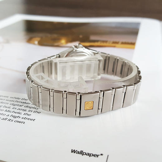 【95新】OMEGA 欧米茄1460.75.00石英机芯22MM（女款）星座系列精钢；镶嵌钻石表圈010226NJS02 商品图5