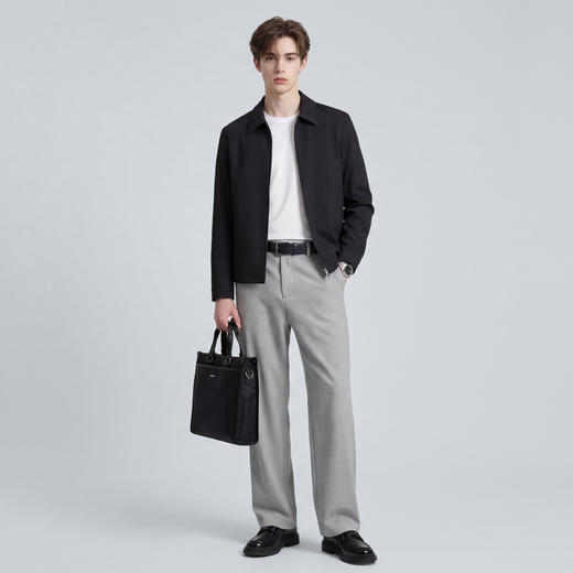 【含羊毛】圣得西行政翻领夹克外套男款2026新款春季高端商务上衣 商品图12