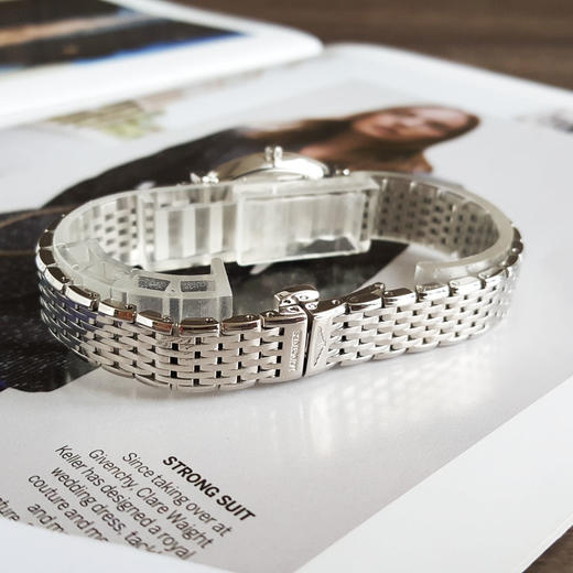 【95新】LONGINES 浪琴L4.205.4.11.6石英机芯22*24.5MM（女款）嘉岚系列精钢030226HS12 商品图5