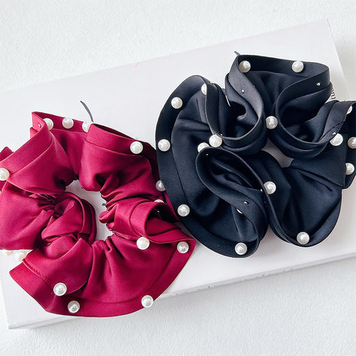 珍珠点缀质感立体边发圈-纪念日百货门店同款169895567 商品图0