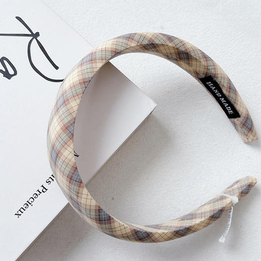 韩版布艺格纹侧饰发箍-纪念日百货门店同款169393532 商品图1