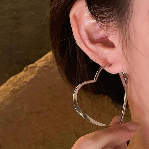 爱心形状银针耳圈耳环纪念日百货门店同款164248897 商品图3