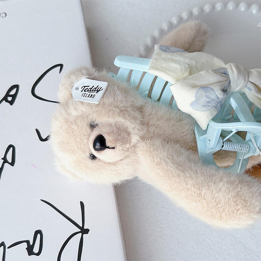 泰迪蝴蝶结蓝抓夹-纪念日百货门店同款169599565 商品图2