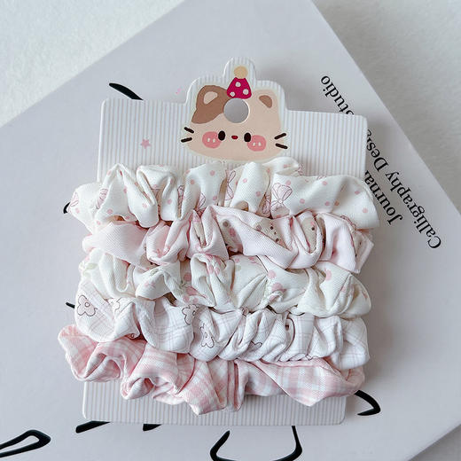 小清新风小布圈发圈（5个）-纪念日百货门店同款169495029 商品图4