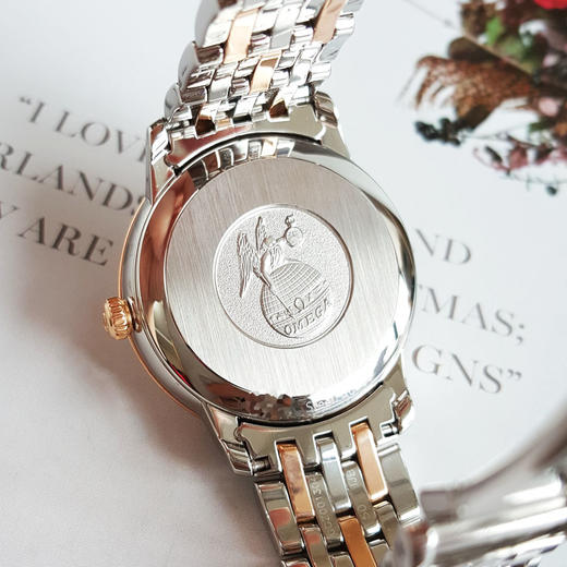 【95新】OMEGA 欧米茄424.20.33.20.52.002天文台认证同轴自动机械机芯日期显示33MM（女款）碟飞系列精钢/18K玫瑰金020226AK22 商品图7