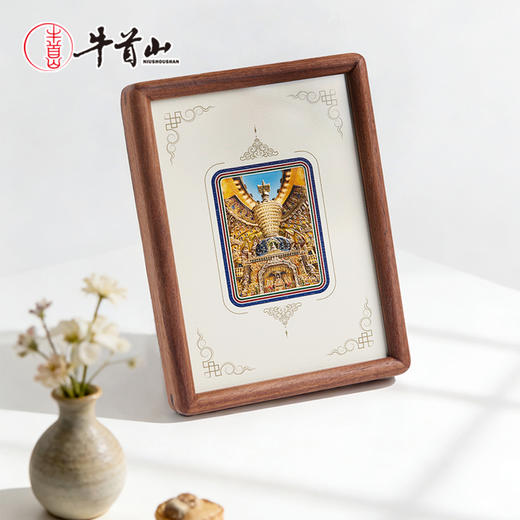 牛首山文创牛首吉祥-舍利大塔金箔画摆台礼盒雅致创意纪念品礼物 商品图4