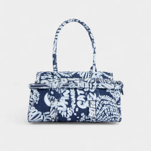 DSQUARED2 中性金属字母徽标Rebel牛仔手提包 混色 RebelsSDW0083 10108776 3096 商品图1