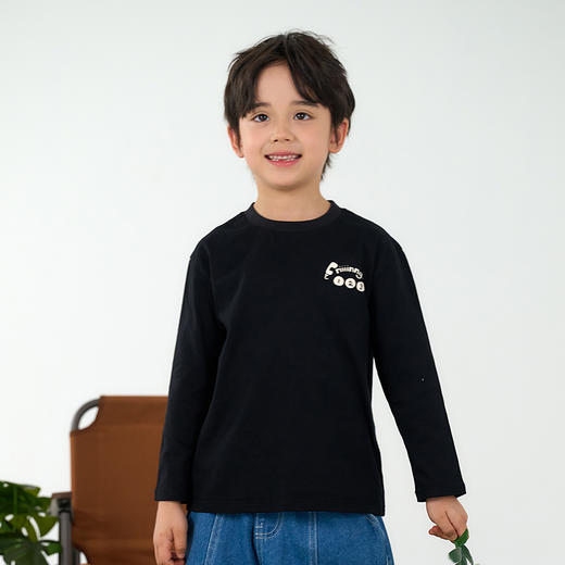 【10A抗菌纯棉】棉花堂春款正反俏皮印花长袖童装-T恤-FD61028 商品图6
