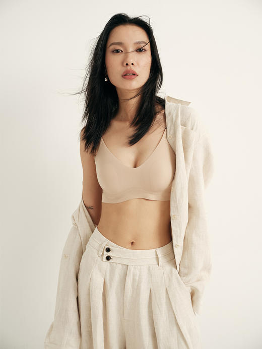 【一件能忘记它存在的舒适内衣】预售3-5天 面膜内衣  自带果冻奶皮的Q弹感  上身吸湿排汗不易变形  透气舒爽轻盈无感  提拉塑形高弹不勒~ 商品图4