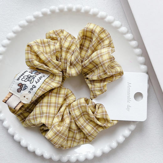 气质少女格纹布标发圈发圈-纪念日百货门店同款169393559 商品图1
