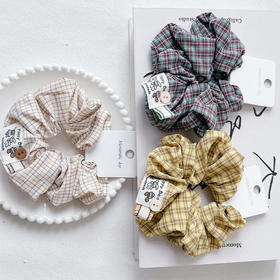 气质少女格纹布标发圈发圈-纪念日百货门店同款169393559