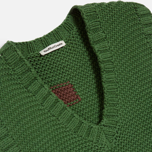 YMC HEIDI VEST 女装手织拼接V领针织背心 商品图1