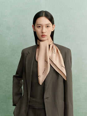 万事利双面印花中方巾-锁心弦