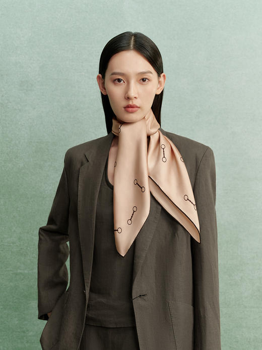 万事利双面印花中方巾-锁心弦 商品图0