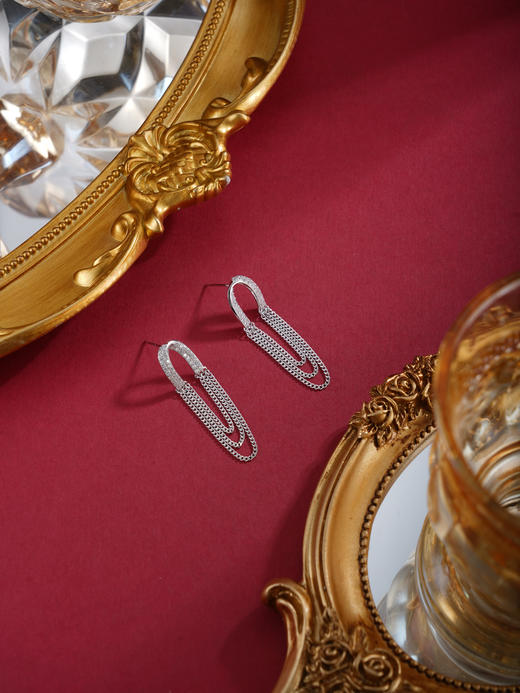 子佩集【风华漫舞】银S925耳环【EL070644】时尚时尚流苏三环2602 商品图5