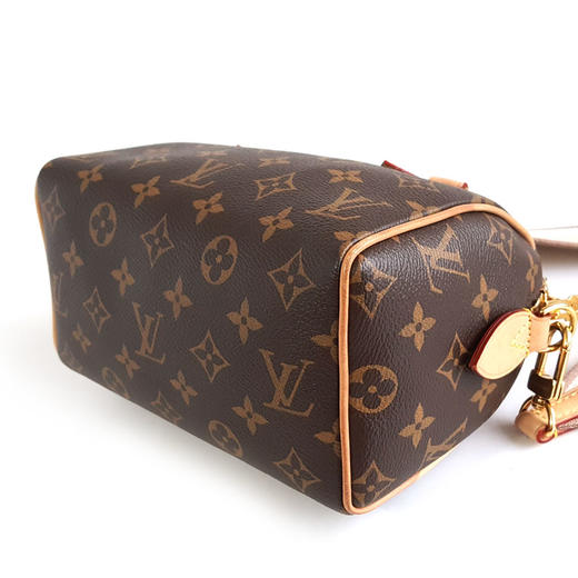 【95新】LV路易威登Speedy系列M46222老花奶茶色肩带Speedy 20手提单肩包女士090226NJS05 商品图7