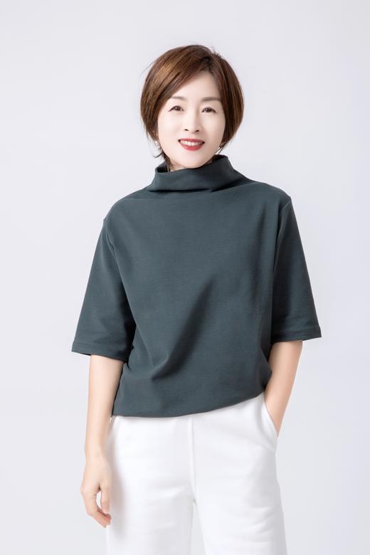 设计感磨毛五分袖T恤 商品图0