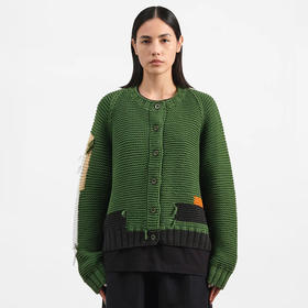 YMC ATOMIC CARDIGAN 女装手织拼接毛衣开衫