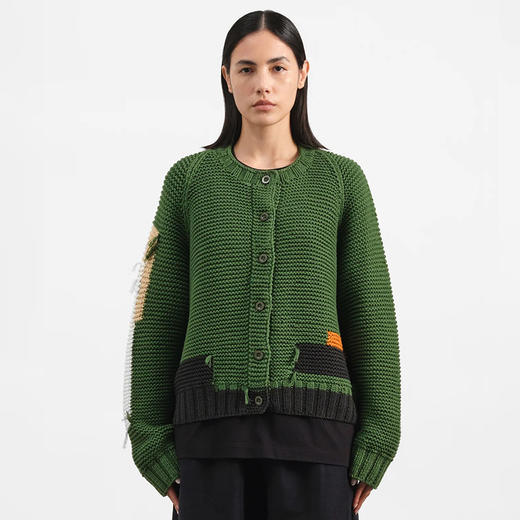 YMC ATOMIC CARDIGAN 女装手织拼接毛衣开衫 商品图0